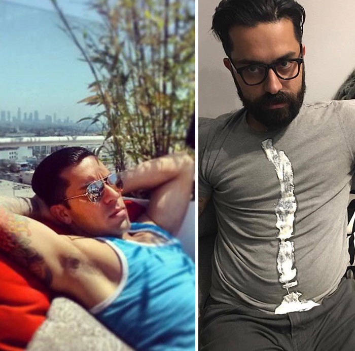 photos of parents before and after having kids