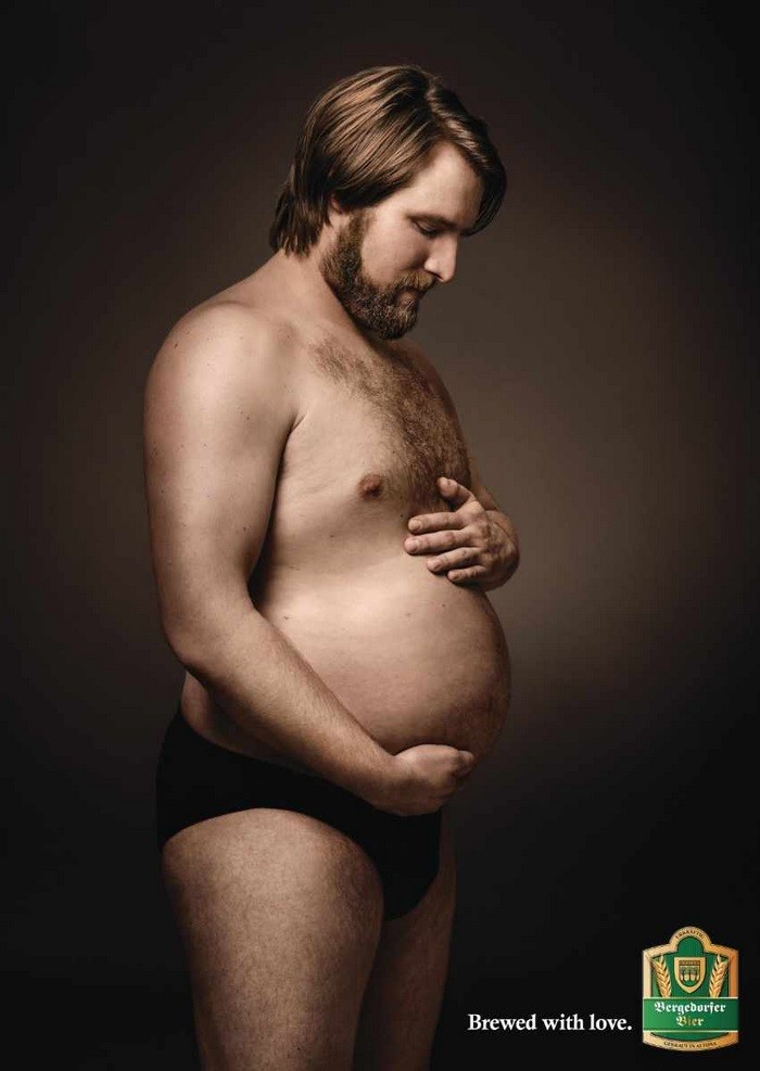 beer belly maternity photos