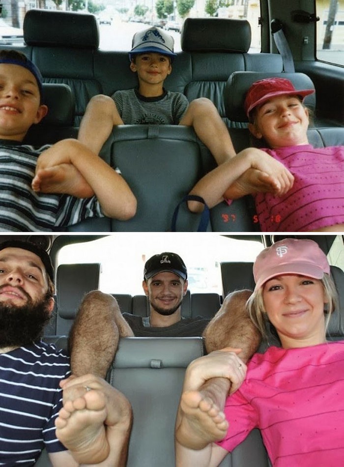 recreated family photos