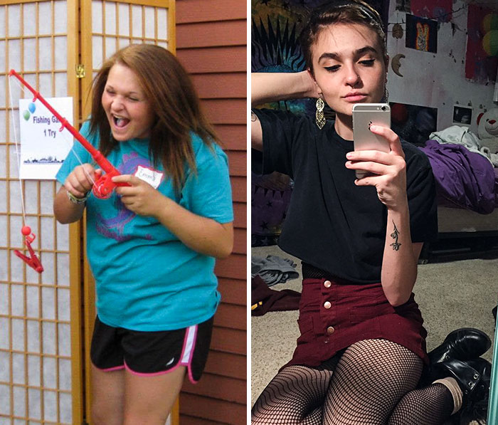 Photos of people in 2018 versus 2012