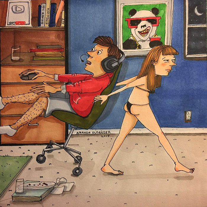 Relatable Relationship Illustrations by Amanda Oleander