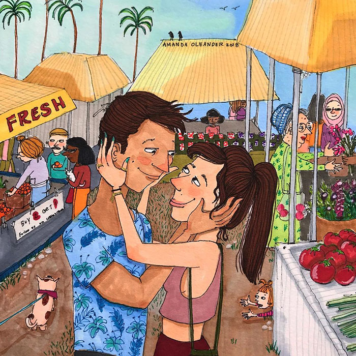 Relatable Relationship Illustrations by Amanda Oleander
