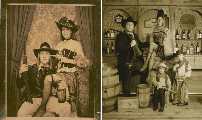 recreated family photos