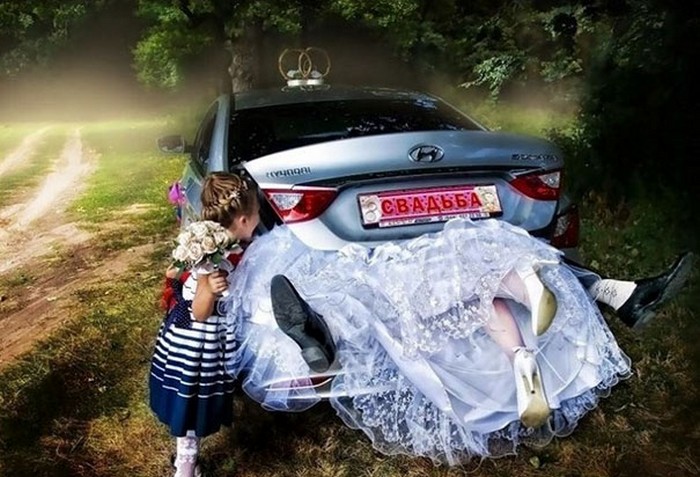 30 Funniest and Weirdest Russian Wedding Photos