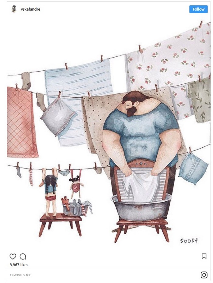 Father daughter illustrations by Soosh