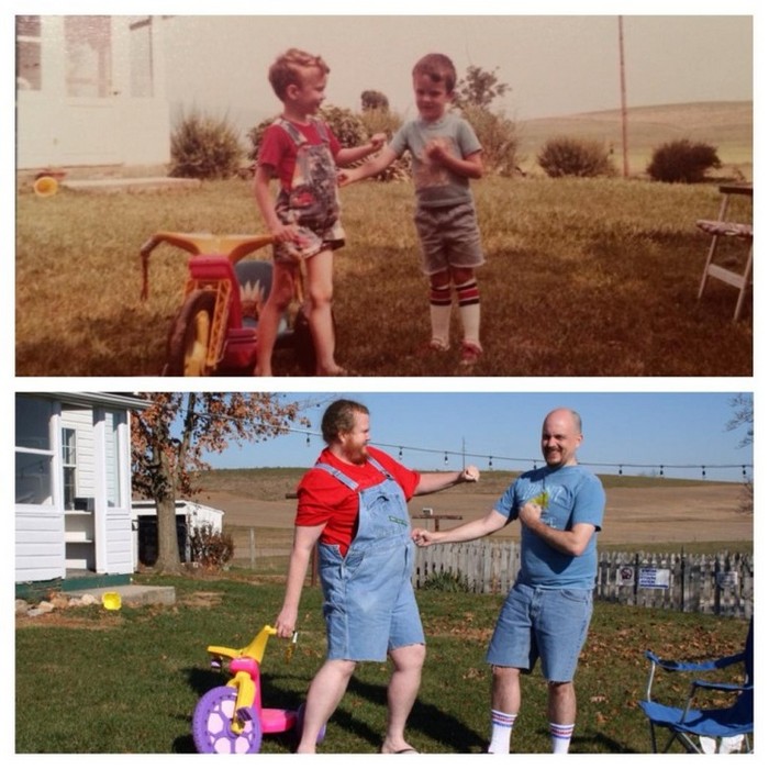 recreated family photos