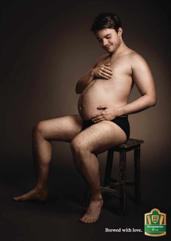 beer belly maternity photos