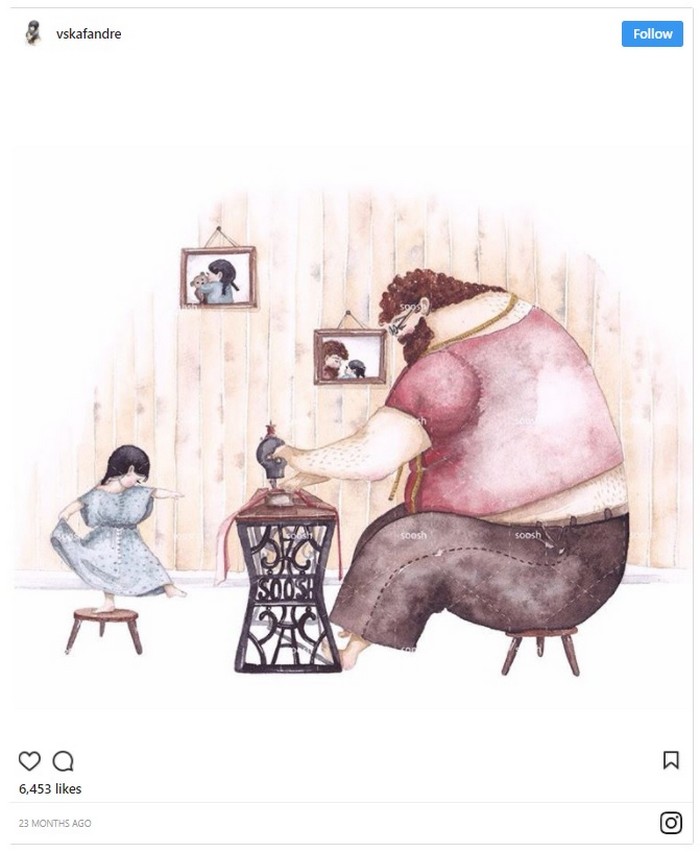 Father daughter illustrations by Soosh