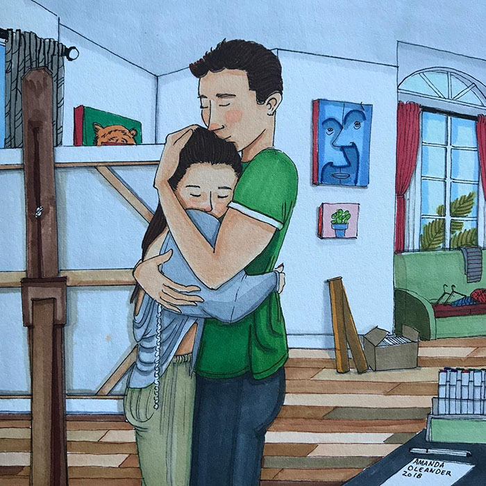 Relatable Relationship Illustrations by Amanda Oleander