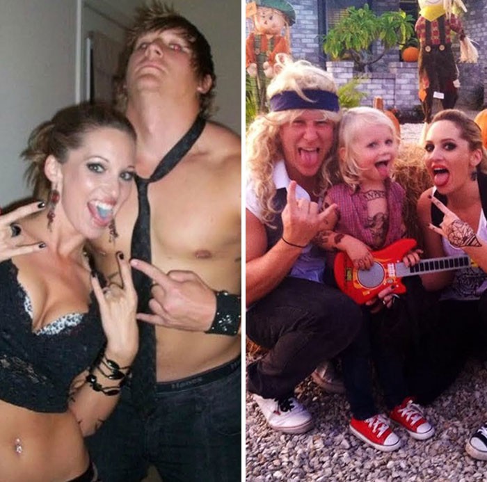 photos of parents before and after having kids