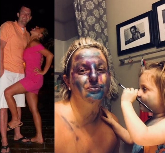 photos of parents before and after having kids