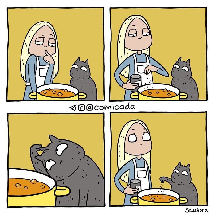 Funny comics by Russian artist Anastasia 'Stushona' Ivanova
