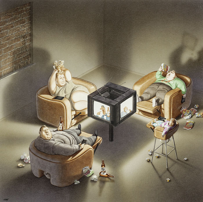 Gerhard Haderer satirical drawings