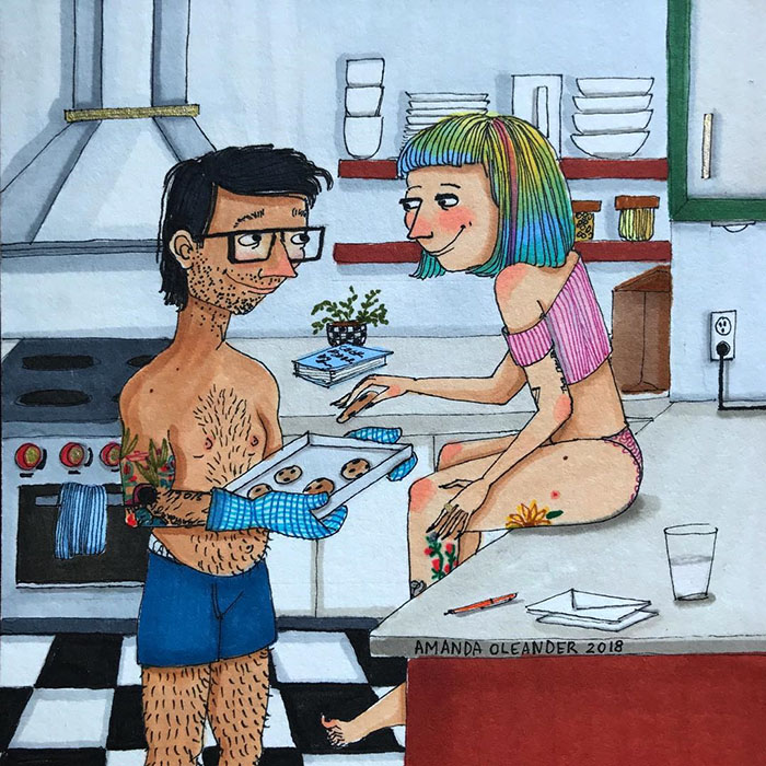 Relatable Relationship Illustrations by Amanda Oleander