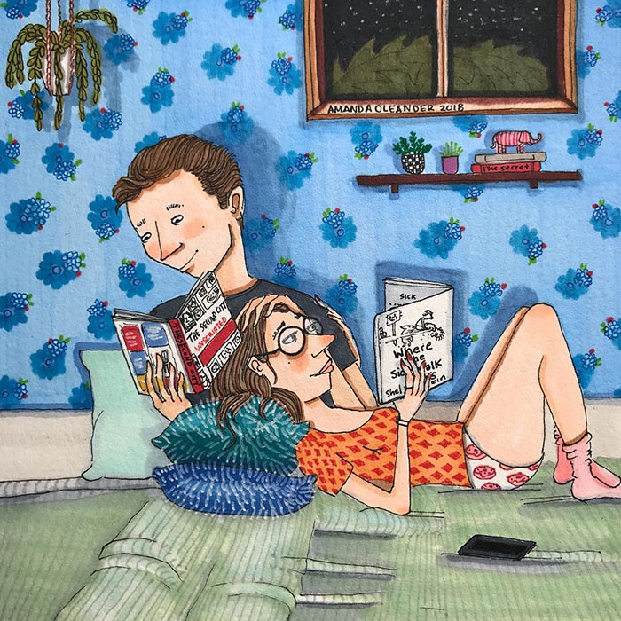 Relatable Relationship Illustrations by Amanda Oleander