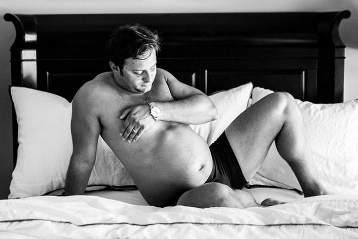 beer belly maternity photos