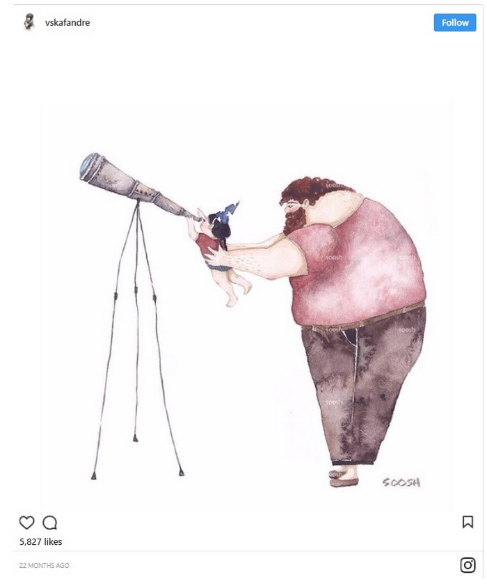 Father daughter illustrations by Soosh