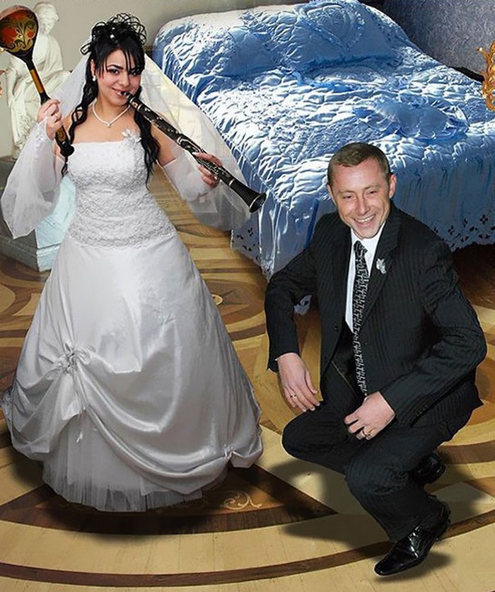 30 Funniest and Weirdest Russian Wedding Photos