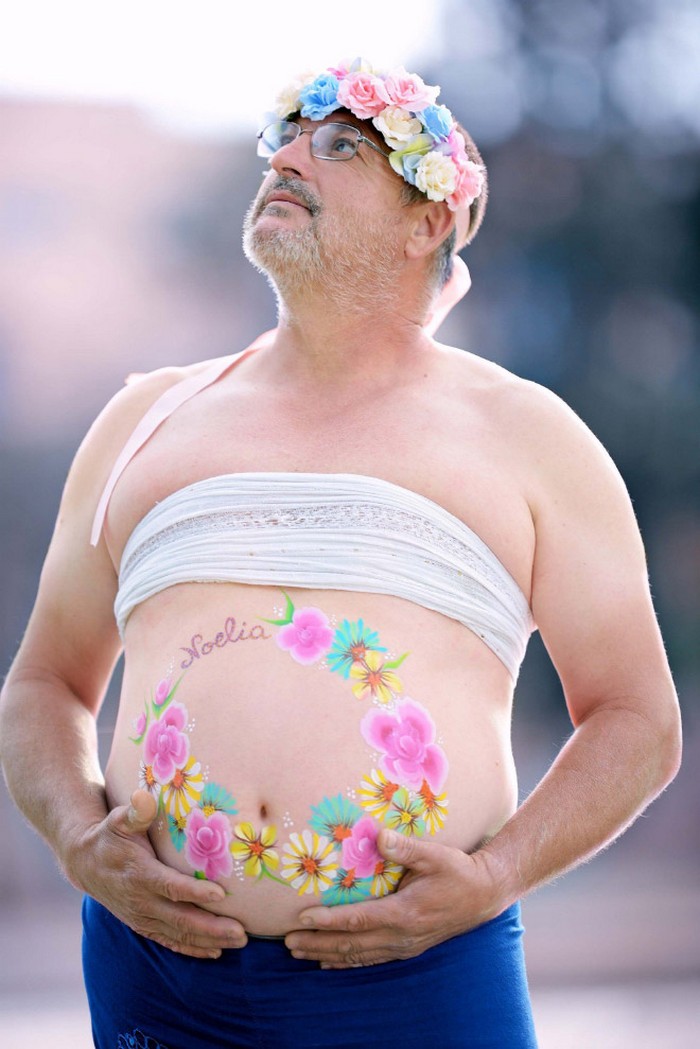beer belly maternity photos