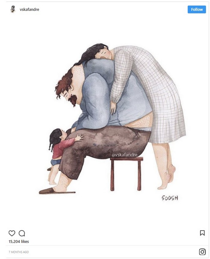 Father daughter illustrations by Soosh