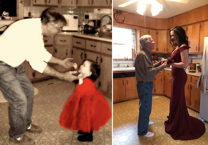 recreated family photos