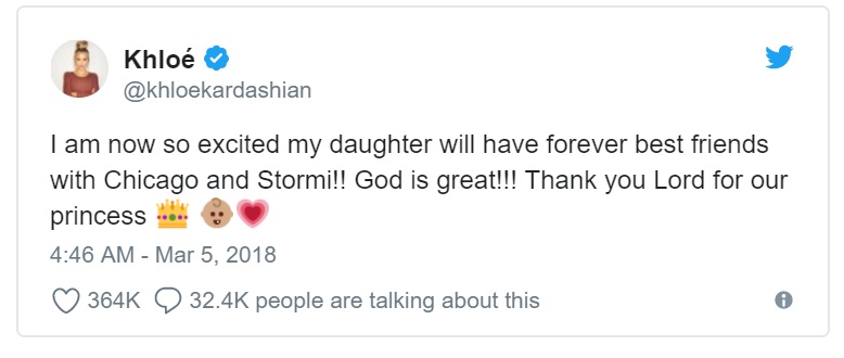 Khloe Kardashian tweet