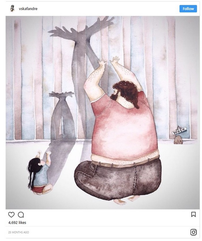 Father daughter illustrations by Soosh