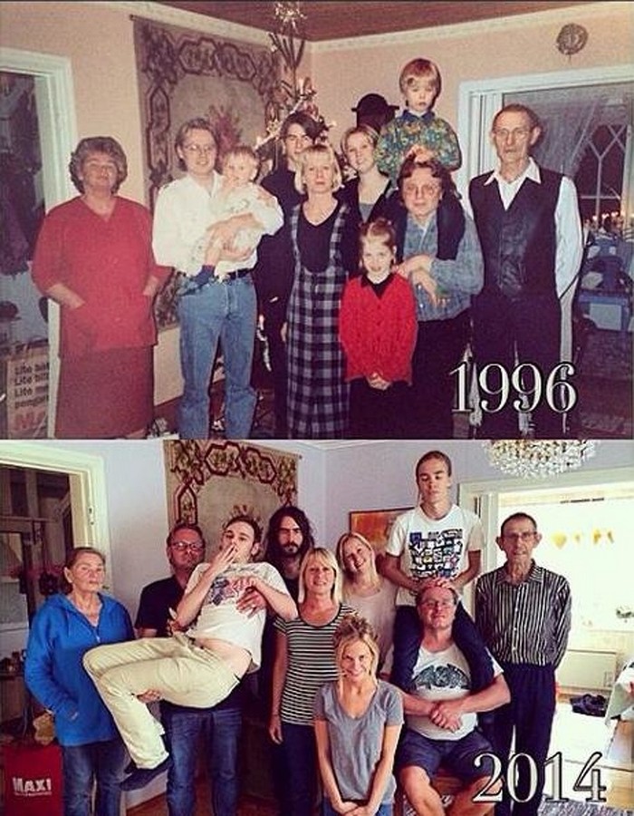 recreated family photos