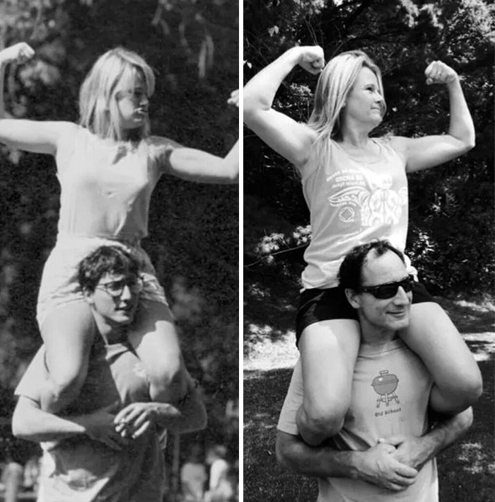 recreated family photos