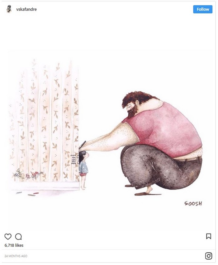 Father daughter illustrations by Soosh