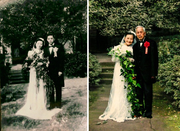recreated family photos