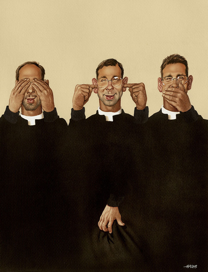 Gerhard Haderer satirical drawings
