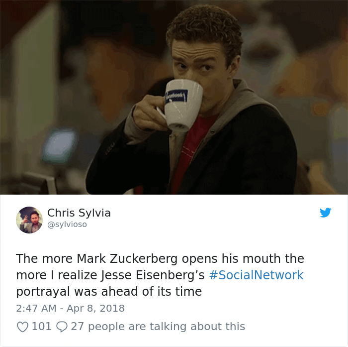 Memes of Mark Zuckerberg testifying before congress