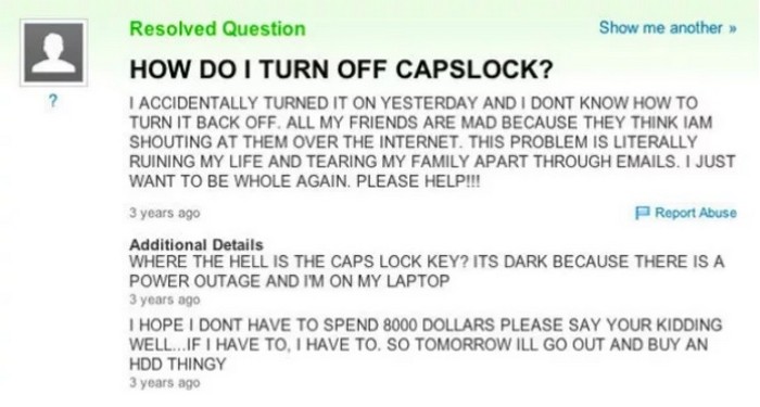 Funniest Yahoo answers questions
