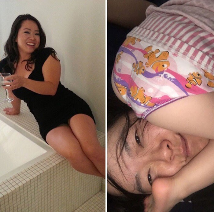 photos of parents before and after having kids