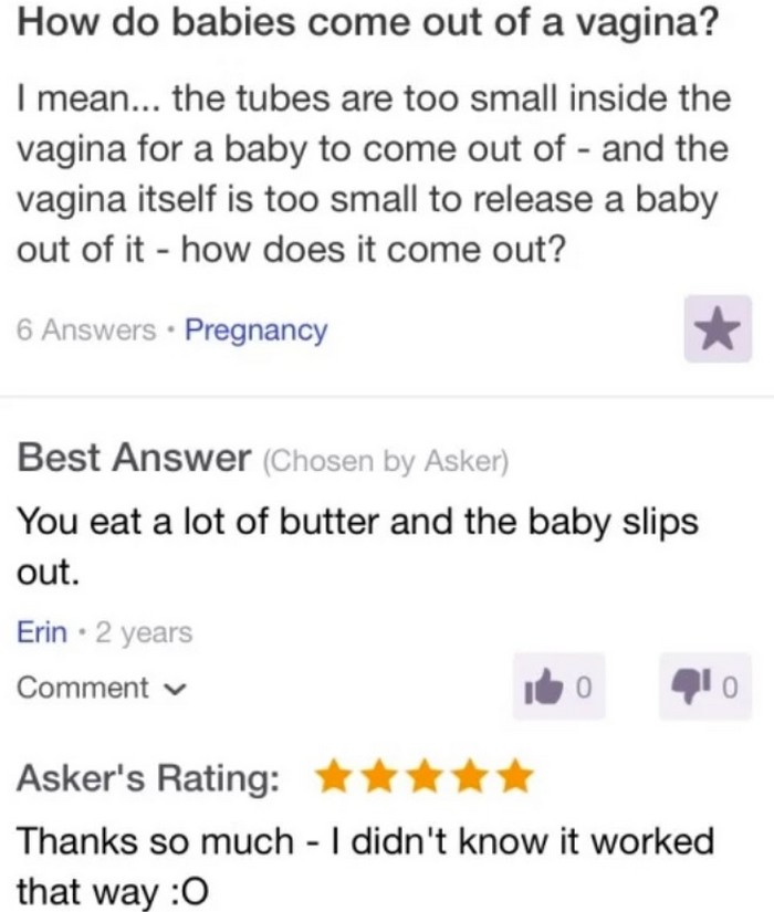 Funniest Yahoo answers questions