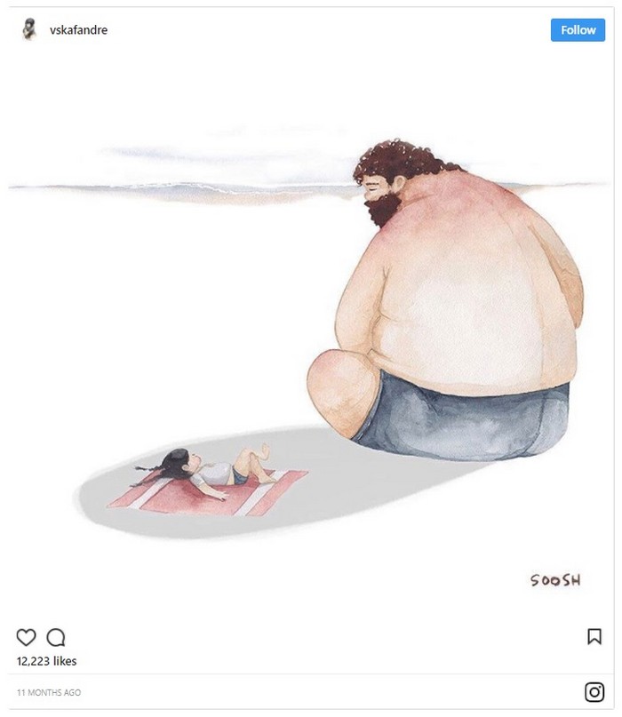 Father daughter illustrations by Soosh