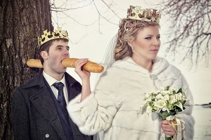 30 Funniest and Weirdest Russian Wedding Photos