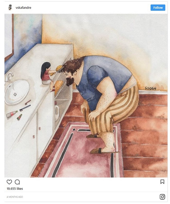 Father daughter illustrations by Soosh
