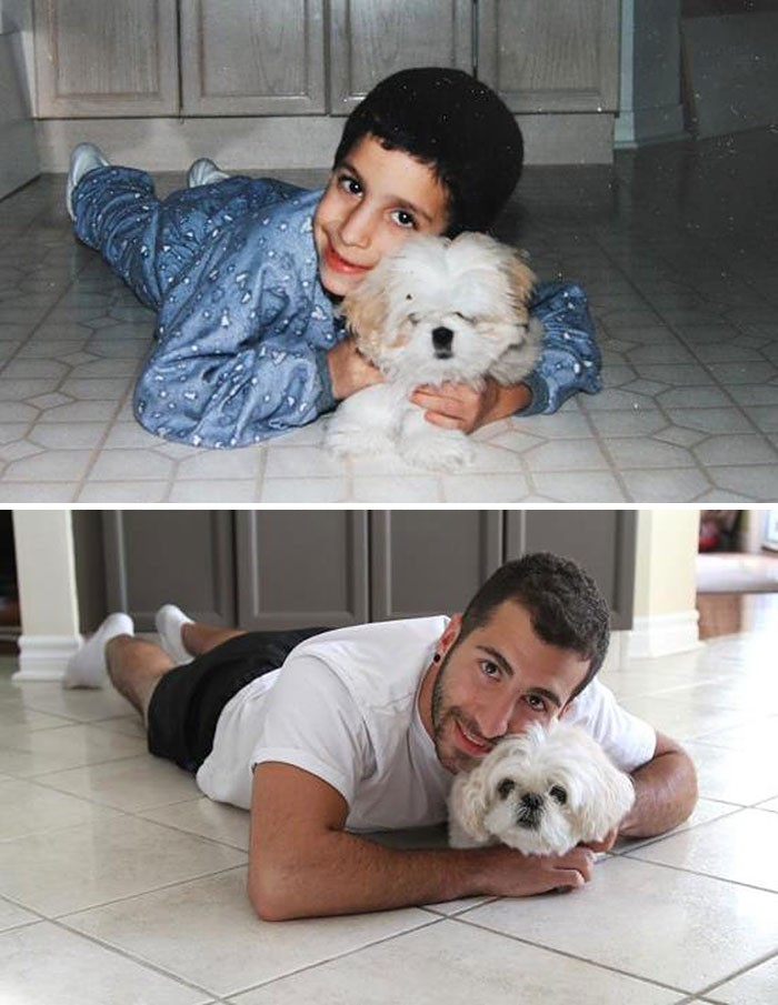 recreated family photos