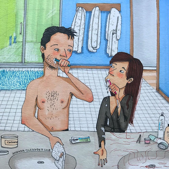 Relatable Relationship Illustrations by Amanda Oleander