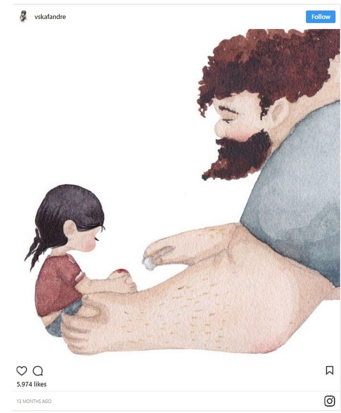Father daughter illustrations by Soosh