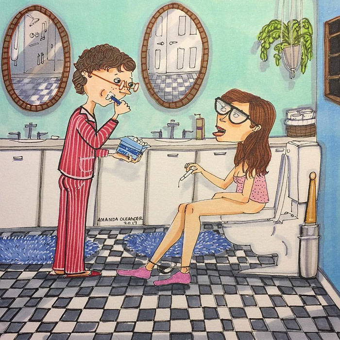 Relatable Relationship Illustrations by Amanda Oleander