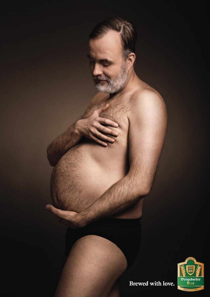 beer belly maternity photos