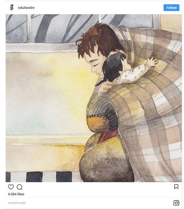 Father daughter illustrations by Soosh