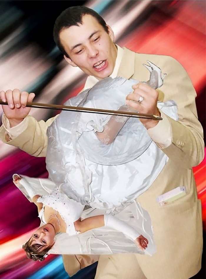 30 Funniest and Weirdest Russian Wedding Photos
