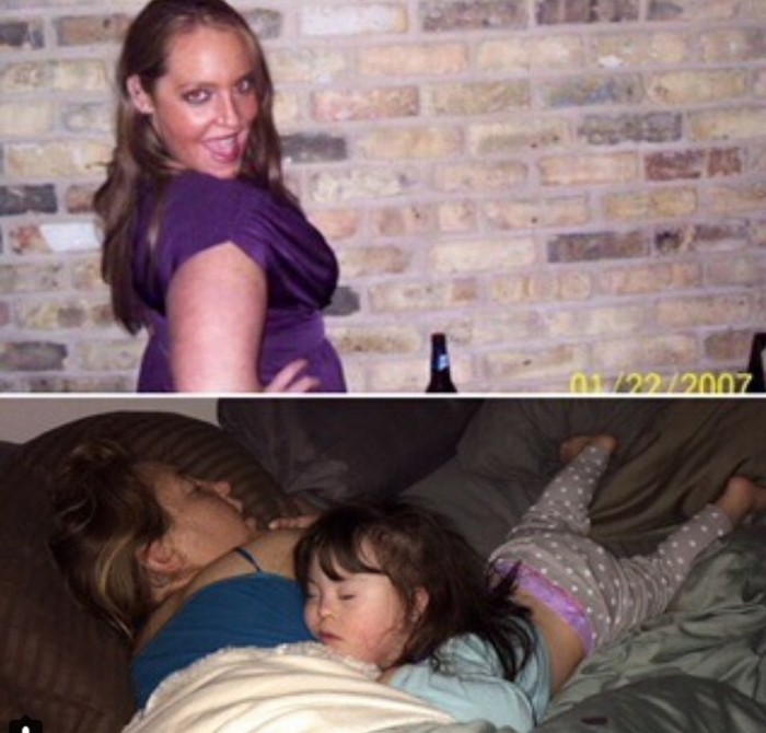 photos of parents before and after having kids