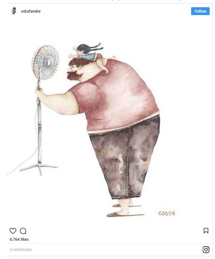 Father daughter illustrations by Soosh