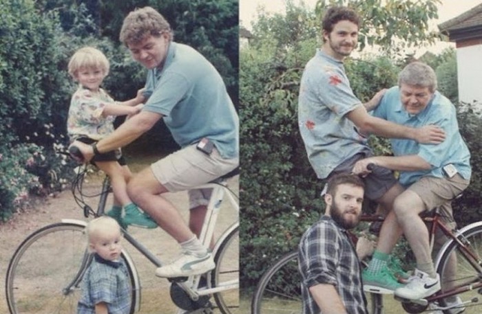 recreated family photos