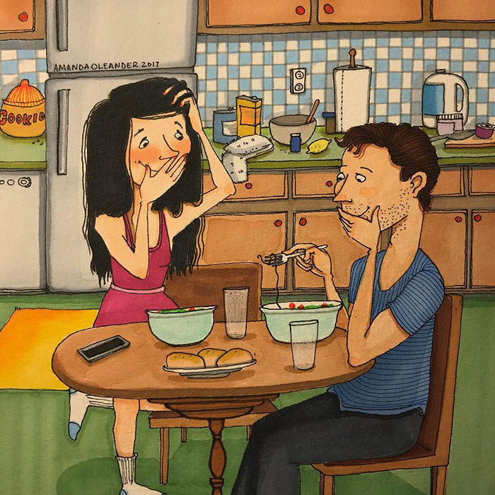 Relatable Relationship Illustrations by Amanda Oleander